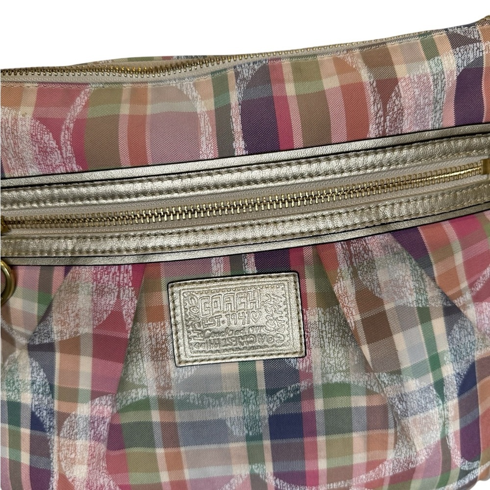 Coach Poppy Daisy Madras Signature Plaid Crossbody - Picture 6 of 17